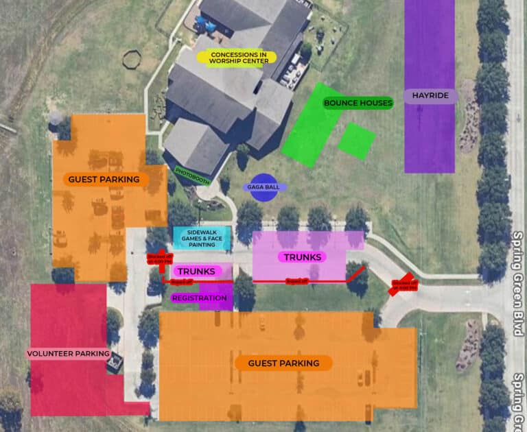 trinity fall festival parking map